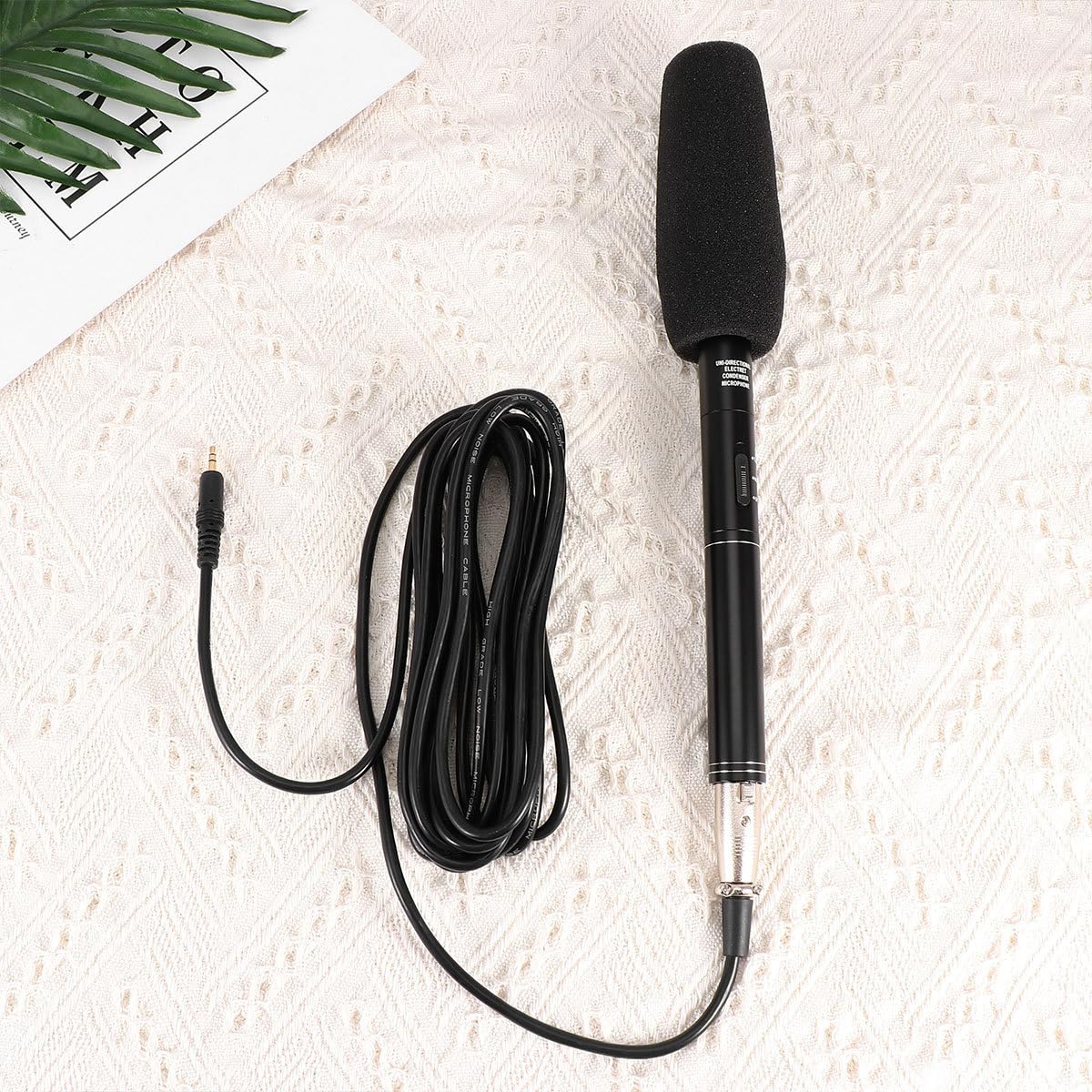 DOITOOL Professionelles Interviewmikrofon Tragbares Aufnahme Mikrofon mit Stoßdämpfung Umgebungsgeräuschunterdrückung für Kamera Camcorder Outdoor Videoaufnahme