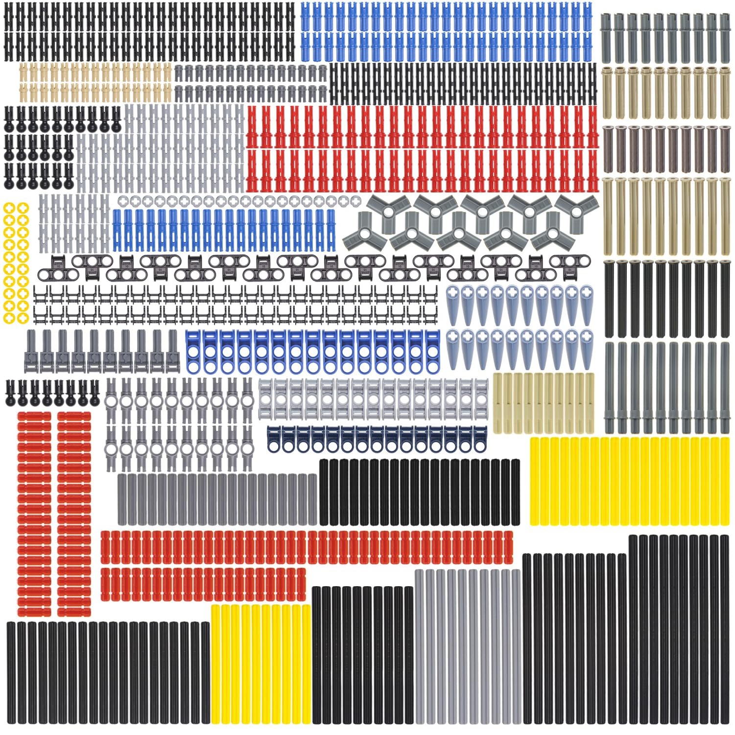 Technical Parts 886 Pcs Axle Chain Link Compatible with Lego Axle 2L/3L/4L/5L/6L/7L/8L/9L/10L/11L DIY Bricks EV3 Part