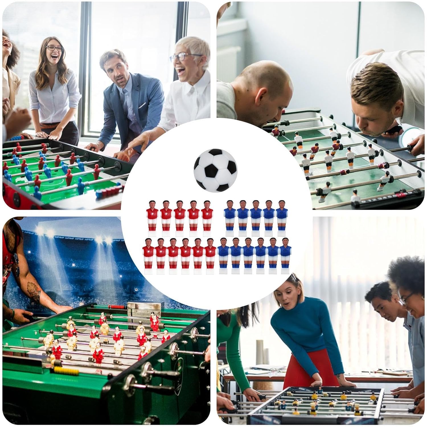 Table Soccer -Soccer Table Men Set - Tble Sccer Player Figures, Tournament Football Game Kit, Fun Football Men Set, Durable Play Figures with Easy Setup | Adults, Boys, Fans, Boyfriends Tbletop