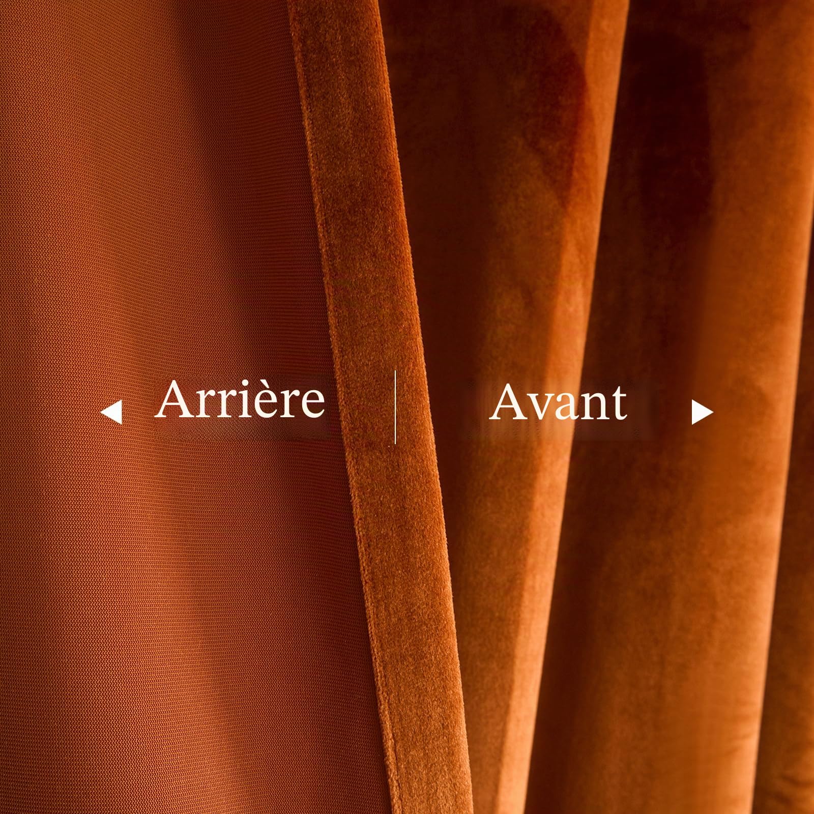 Roslynwood Lot de 2 Rideaux en Velours Orange Vif de 213,4 cm – Rideaux résistants écoénergétiques avec Passe-Tringle pour Home cinéma/Salon, 132,1 x 213,4 cm (l x L), Orange Vif