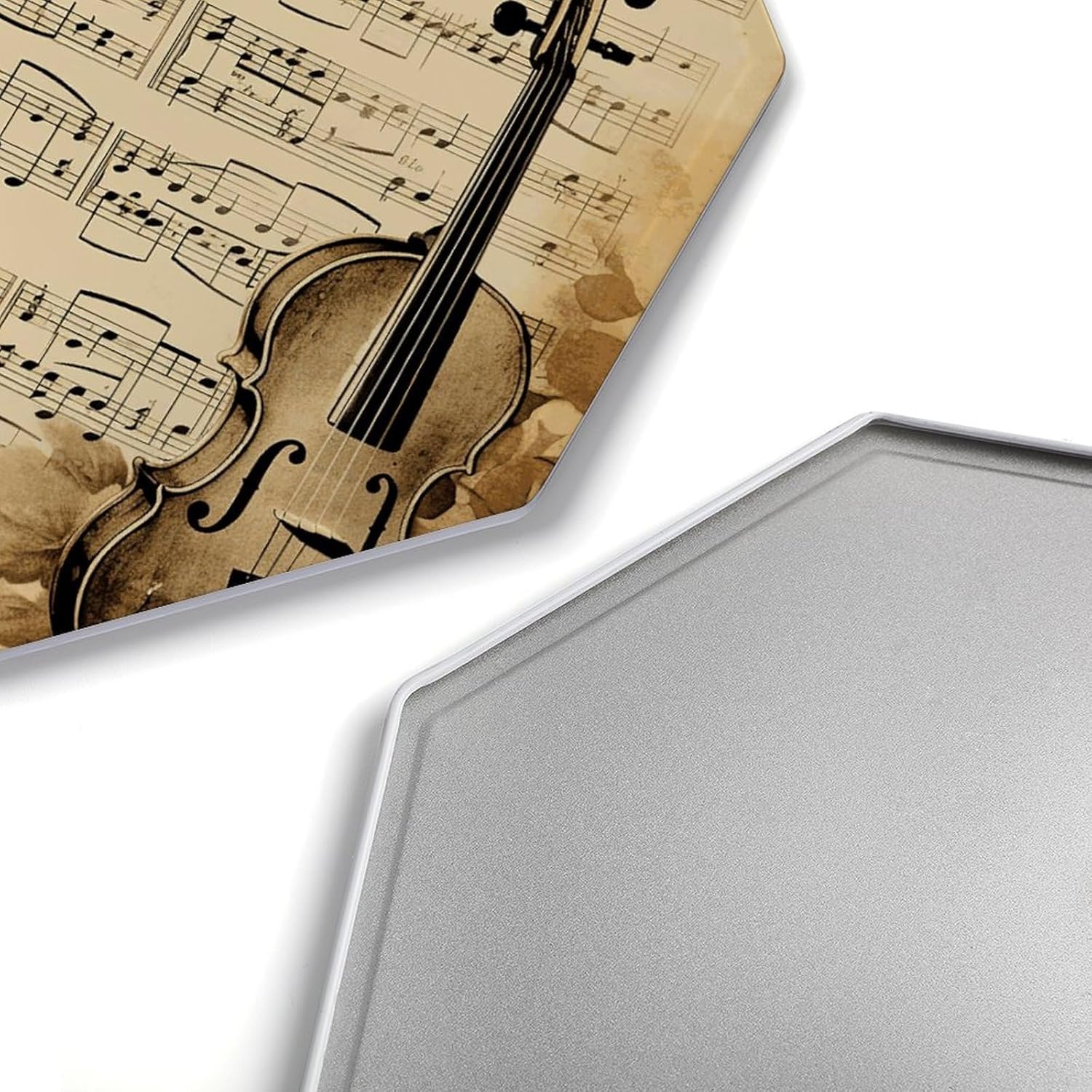 Ctagon Metal Sign for Home, Modern Display Plate for Kitchen, Music Notes Plates Accent Hanging Wall Decorations 3PCS for Living Room, Bedroom, Hallway, Hotel
