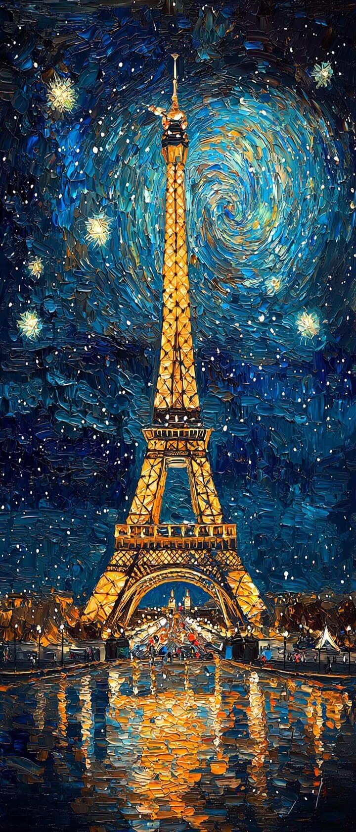 Malen Nach Zahlen 50x150cm Leinwand Eiffelturm Malen Nach Zahlen Erwachsene mit Ohne Rahmen, DIY Kreativ Set für Erwachsene mit Pinseln und Acrylfarbe, Deko Landschaft Landschaft Geschenk, P0M-932