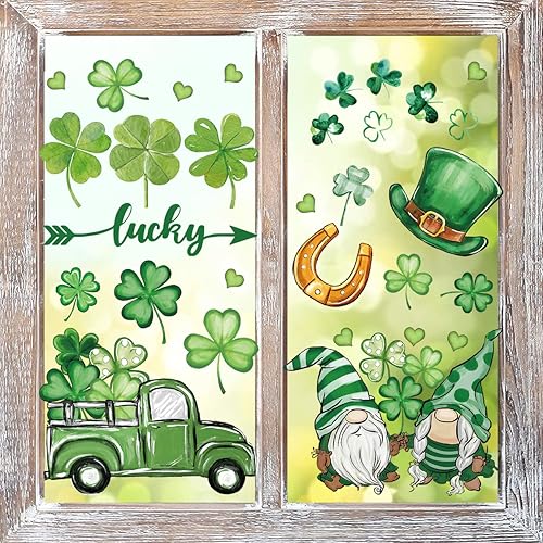 Miniatura 2 de Horaldaily Adhesivo adhesivo para ventana, calcomanía reutilizable para ventana de San Valentín, suministros de decoración 001