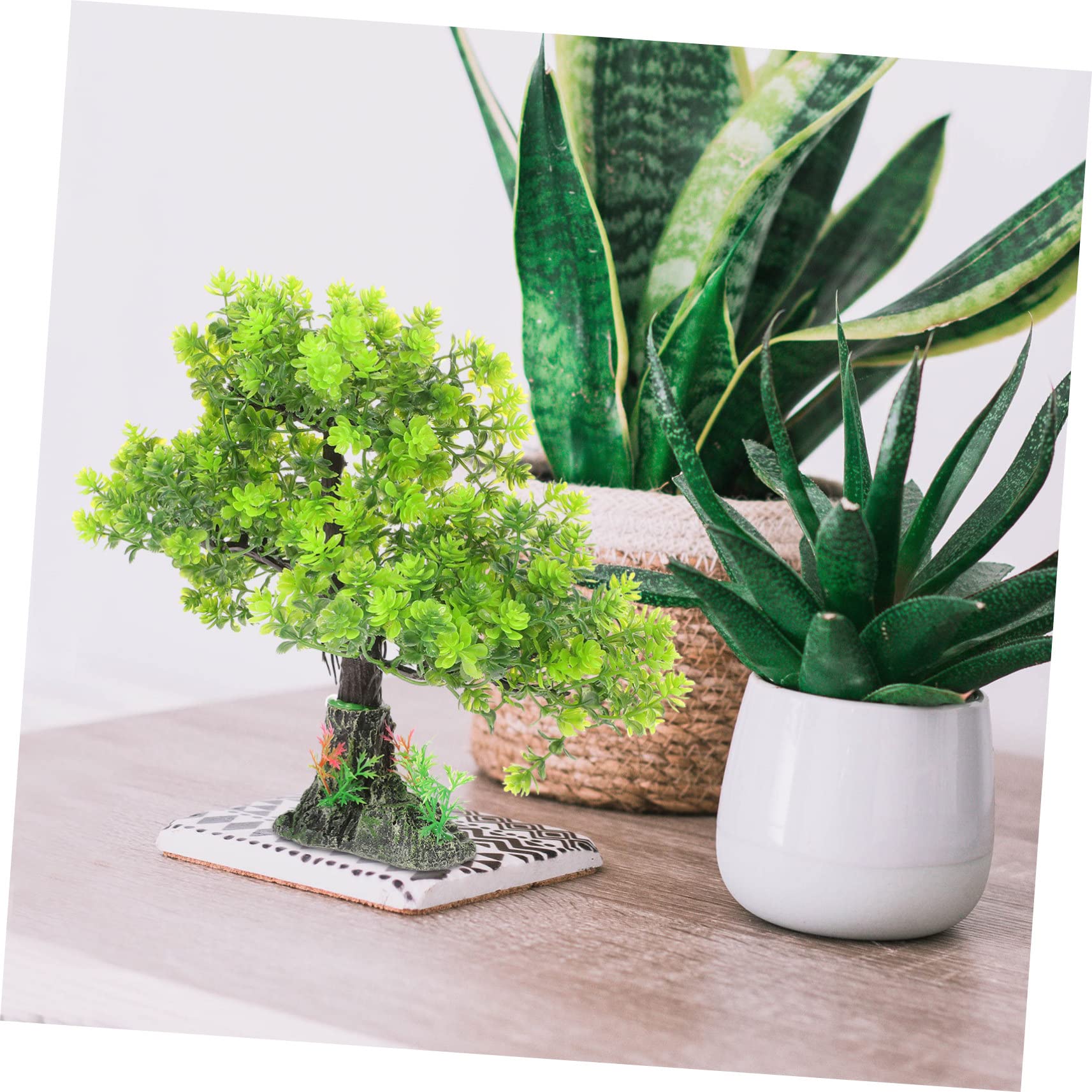 iplusmile Albero Finto in Resina Pianta Decorativa per Acquario Decorazione da per Acquario Albero Finto Compatto Decorazione Realistica
