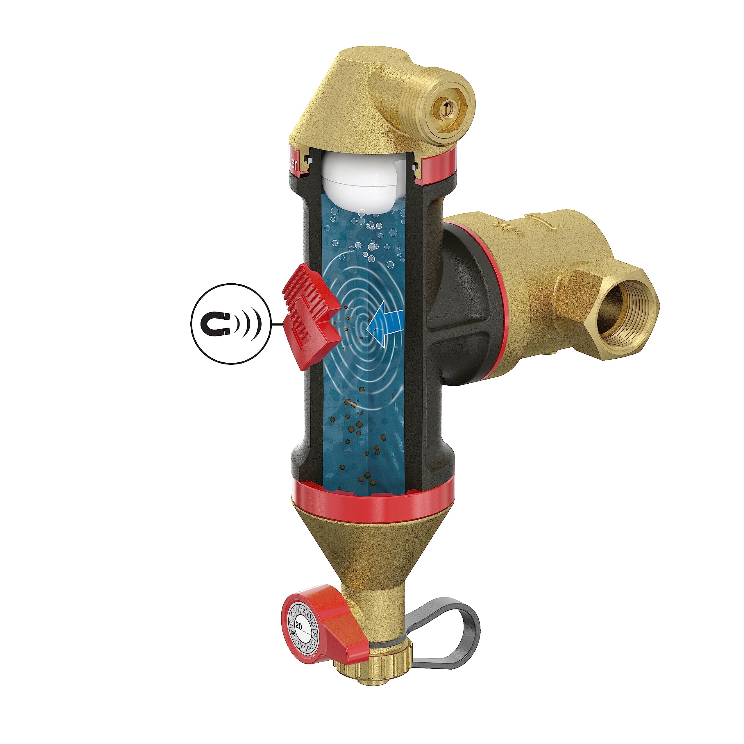Flamcovent Clean Smart Séparateur d'air et de saleté pour système de refroidissement du chauffage central 22 mm -30044