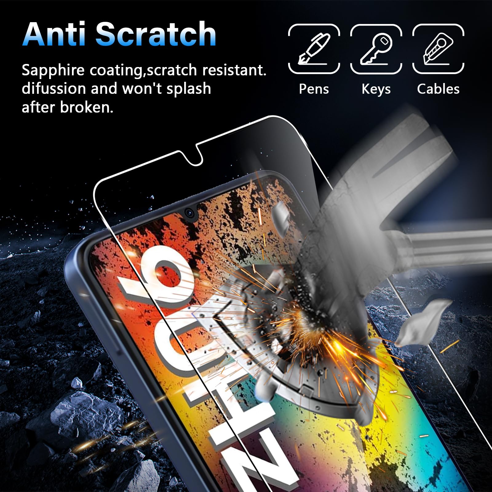 2 Pellicole In Vetro Temperato Per Blackview Color 8 – Durezza 9H – Trasparente HD – Anti Graffio