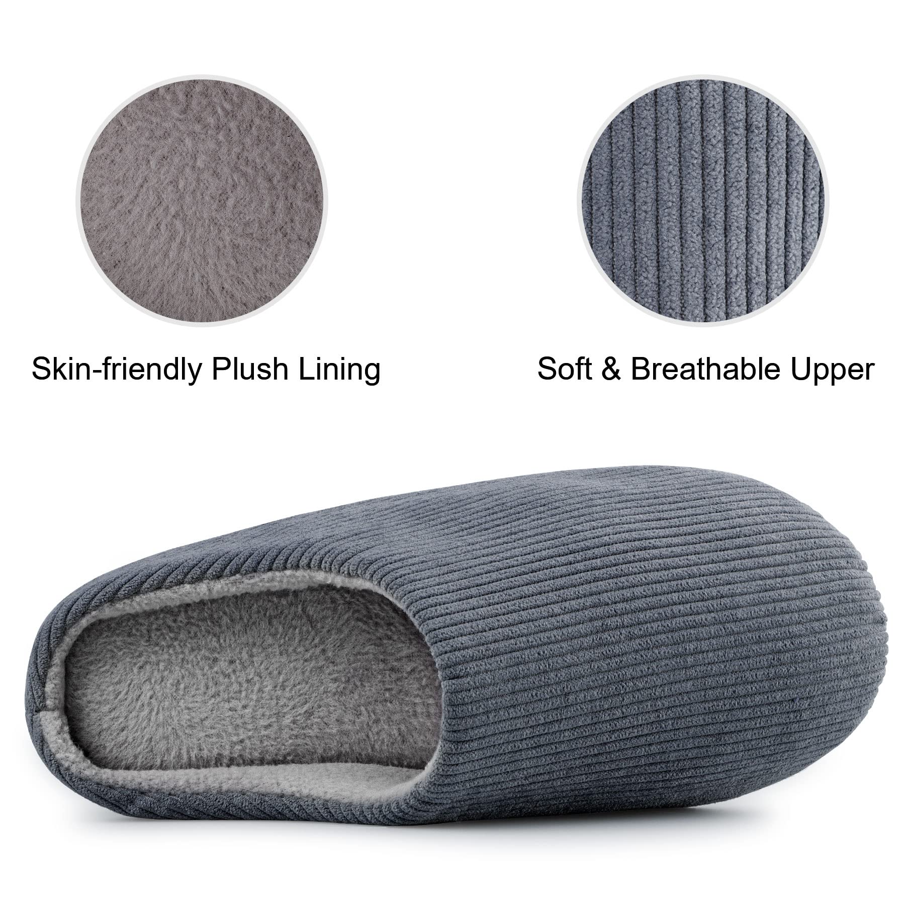 Knixmax Pantofole da Casa da Uomo Donna Memory Foam Pantofole Invernali Morbide e Calde Slippers