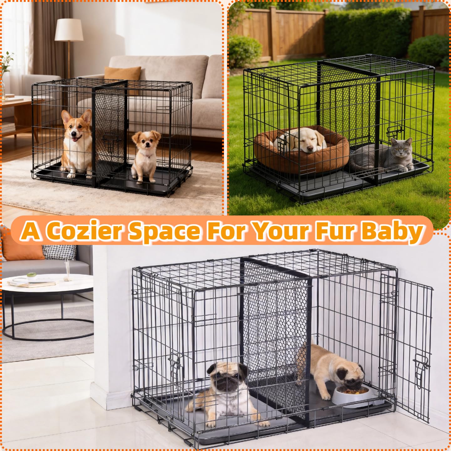 Amazon.co.jp: 犬用クレートディバイダーパネル 24インチクレート用