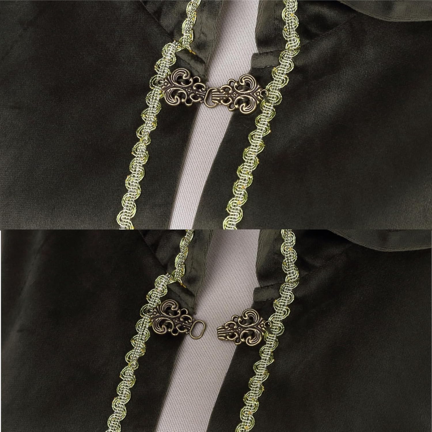 LMYOVE Women Hooded Cape Medieval Renaissance Cloak Costume Accessory for Halloween Christmas Ren Faire Cosplay Party - Image 6