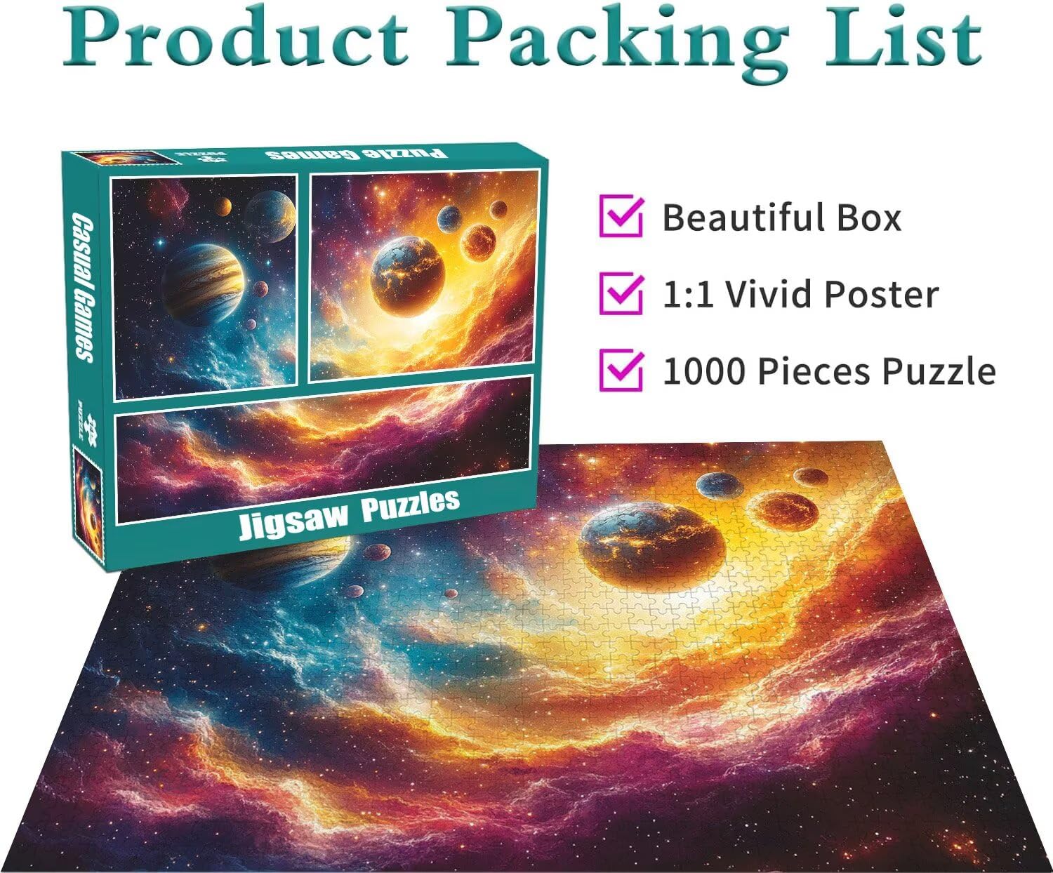 Sternenhimmel Puzzle für Erwachsene Kinder Anspruchsvoll 5000 Teile Impossible Klassische Puzzles Schwer Traum ab 8 9 10 Jahre für Mädchen Jungen Jigsaw Kunst Educa, für Geschenke 105x156cm t-969