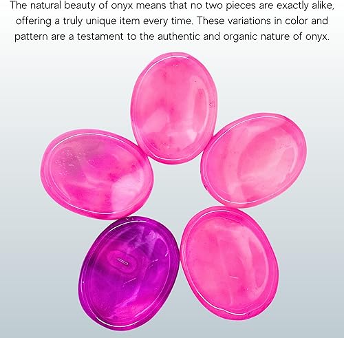 Vista 410 de Cristales de piedra de preocupación de cuarzo rosa y piedras curativas, piedras de preocupación para regalos de alivio del estrés, cristal de piedra