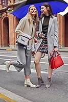 Vista 117 de SIEPASA Paraguas invertido invertido de 49/56 pulgadas, doble toldo extra grande, ventilado, resistente al viento, impermeable, paraguas de golf