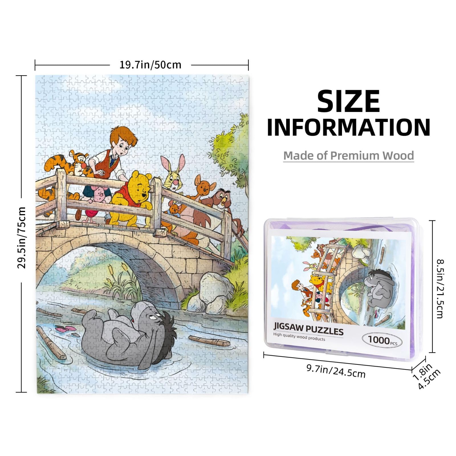 Classic Pooh 1000ピース　ジグソーパズル Amazon | テンヨー(Tenyo) 【日本製】 1000ピース