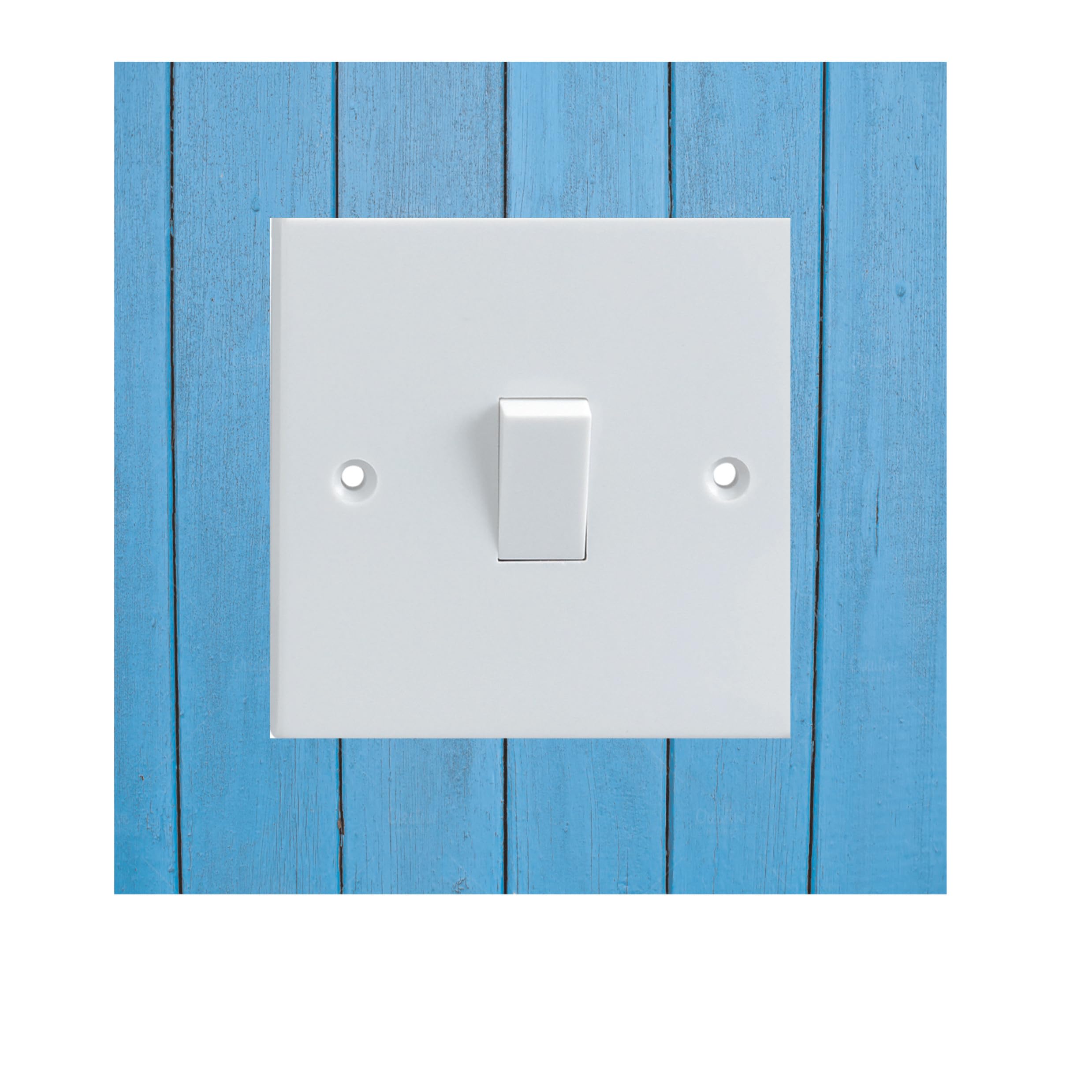 Blue Wood Pattern Electrical Light Switch Surround Printed Vinyl Sticker Decal
