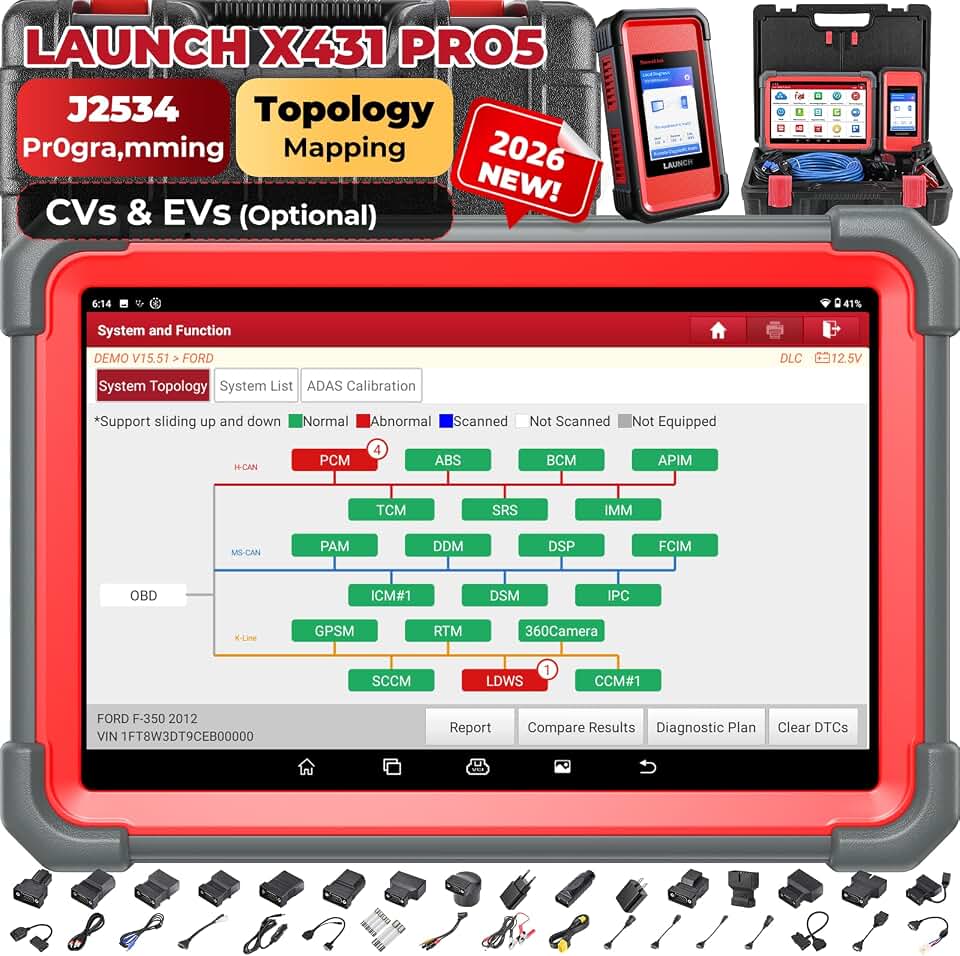 Launch X431 Scanner PRO5 J2534 Pr0gram ECU Coding, Topology, 60+ Reset 2026