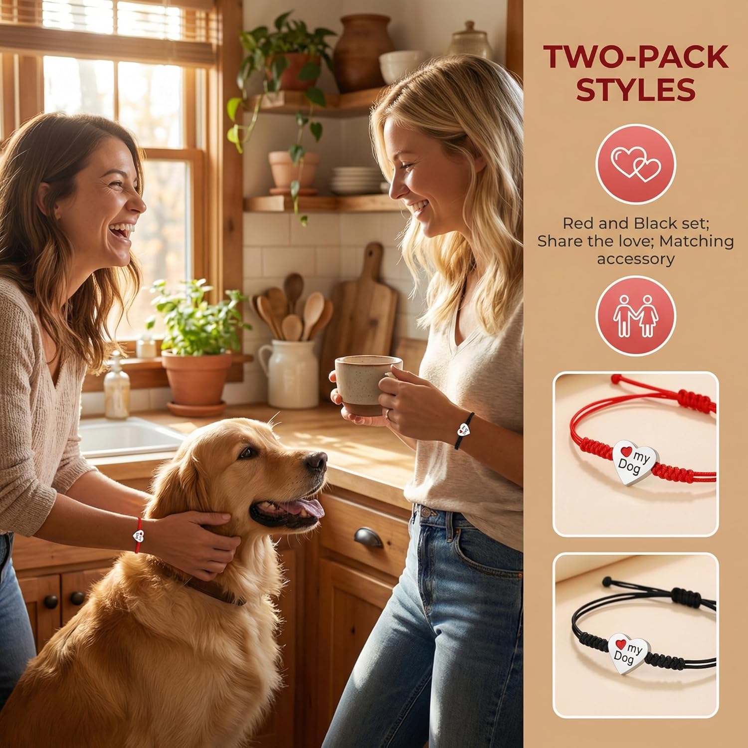 Dog Mom Gifts Bracelets for Women, Dog Mom Charm Bracelet for Best Dogs Pet Lovers Gifts for women, Valentine Day Pet Memorial Gift - Image 3