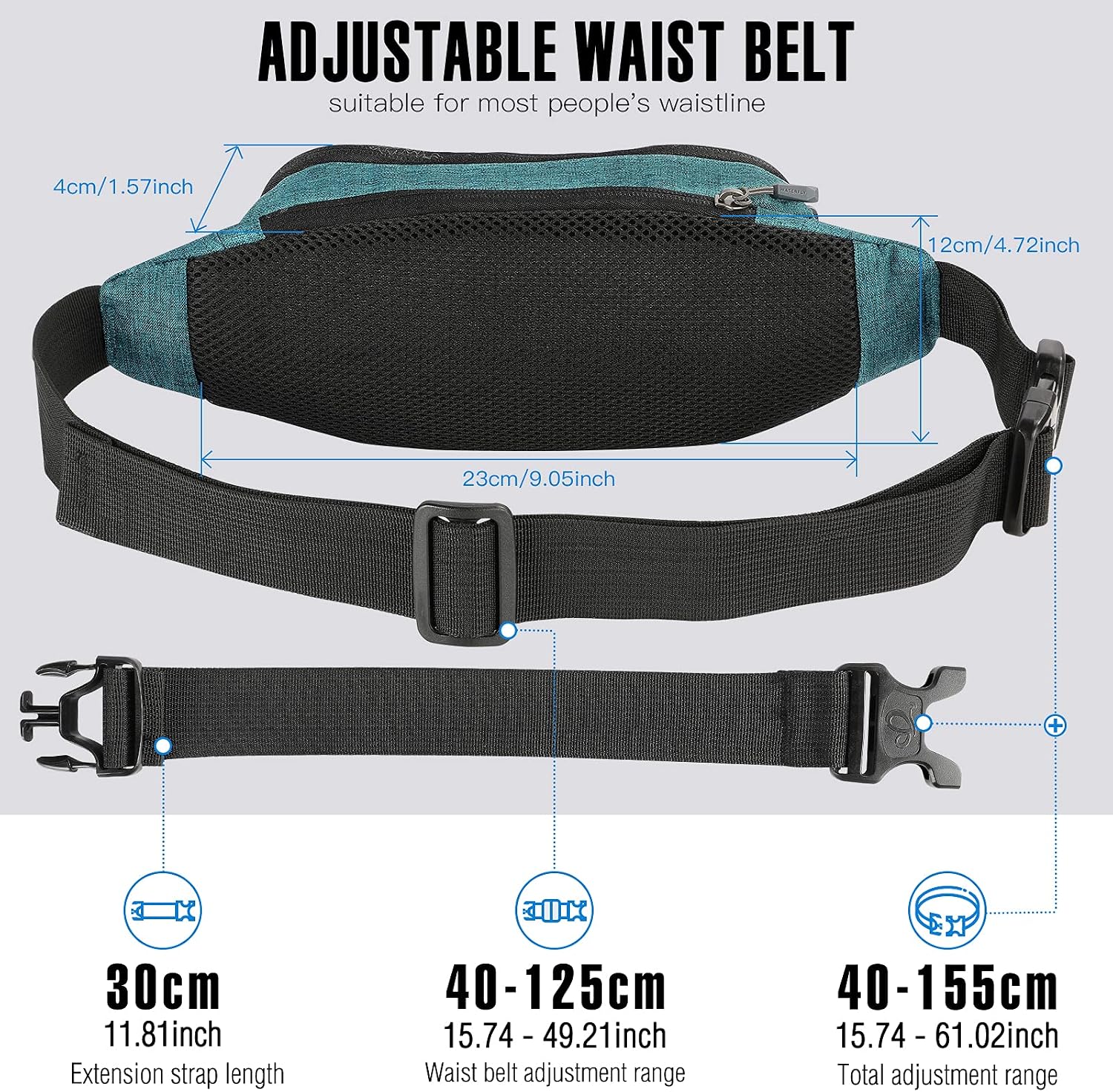 Waterfly Bumbags Waist Fanny Pack Ladies Fashion Bum Bag with Adjustable Belt for Sport Running Hiking Jogging Girls Women Men - Image 4
