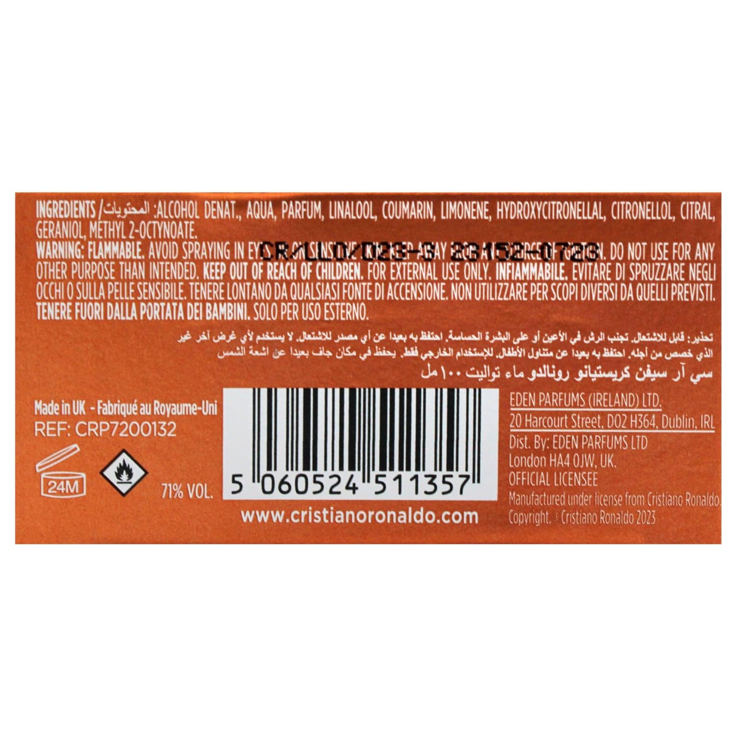 Cristiano Ronaldo Fearless - 1 oz Men's EDT Spray - Vegan, Sustainably Sourced, Long Lasting Cologne for Men - Woody Spicy Floral Scent - Fragrance for Confident and Determined Men - Image 9