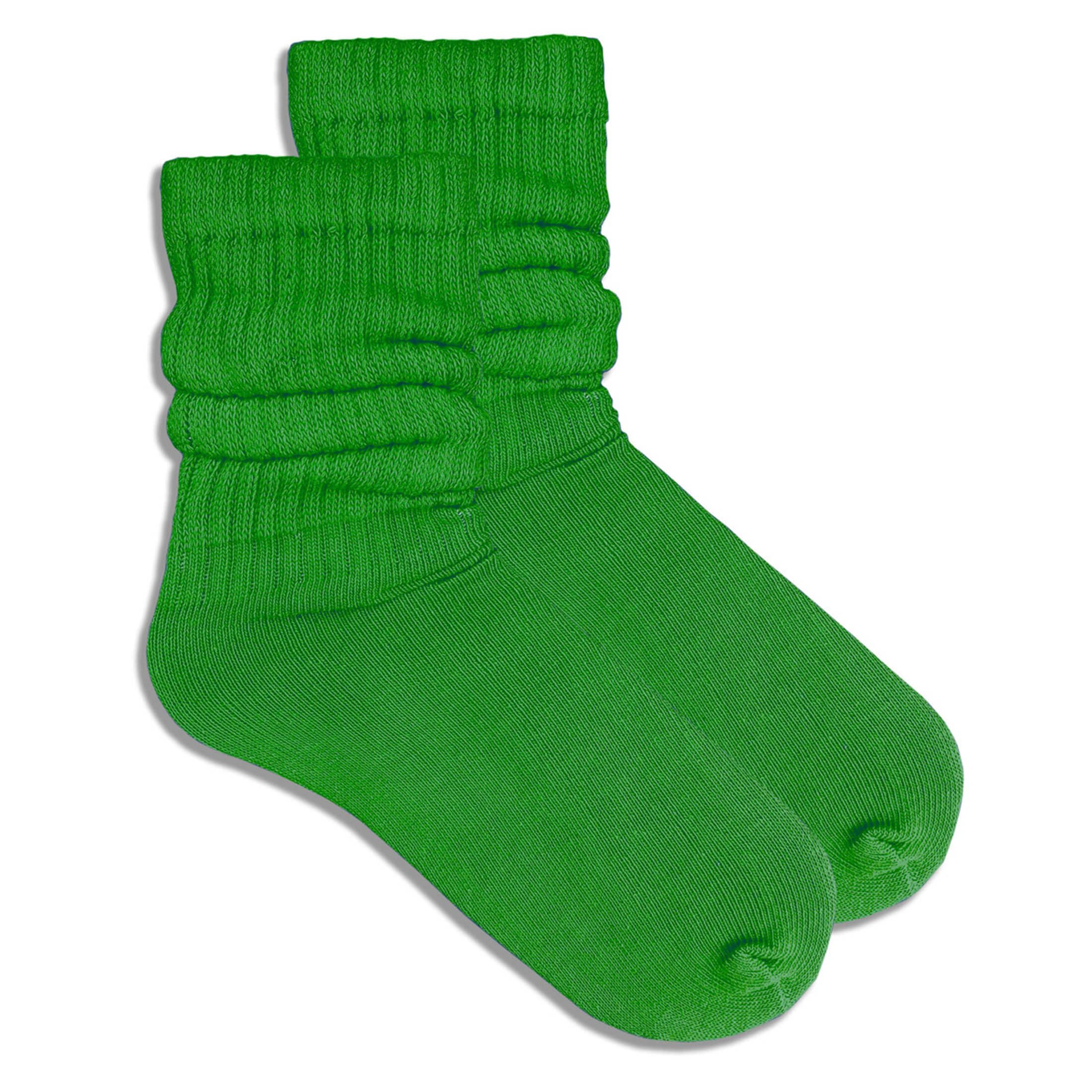 COUVER Women Cotton Scrunched Slouch Socks | 90% cotton 5% polyester 5% elastic, scrunched slouch socks, adjustable crew to knee high, retro dance, size 6 to 11
