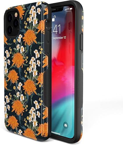 Miniatura 4 de Casely Funda compatible con iPhone 11 Pro Max Floral  Off Tropic  Funda de flores naranjas exóticas