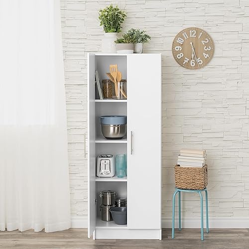 Miniatura 2 de Prepac Elite WES-2464 - Armario de almacenamiento de 24 pulgadas, gabinete de almacenamiento blanco, armario de baño, despensa con 3 estantes de 16