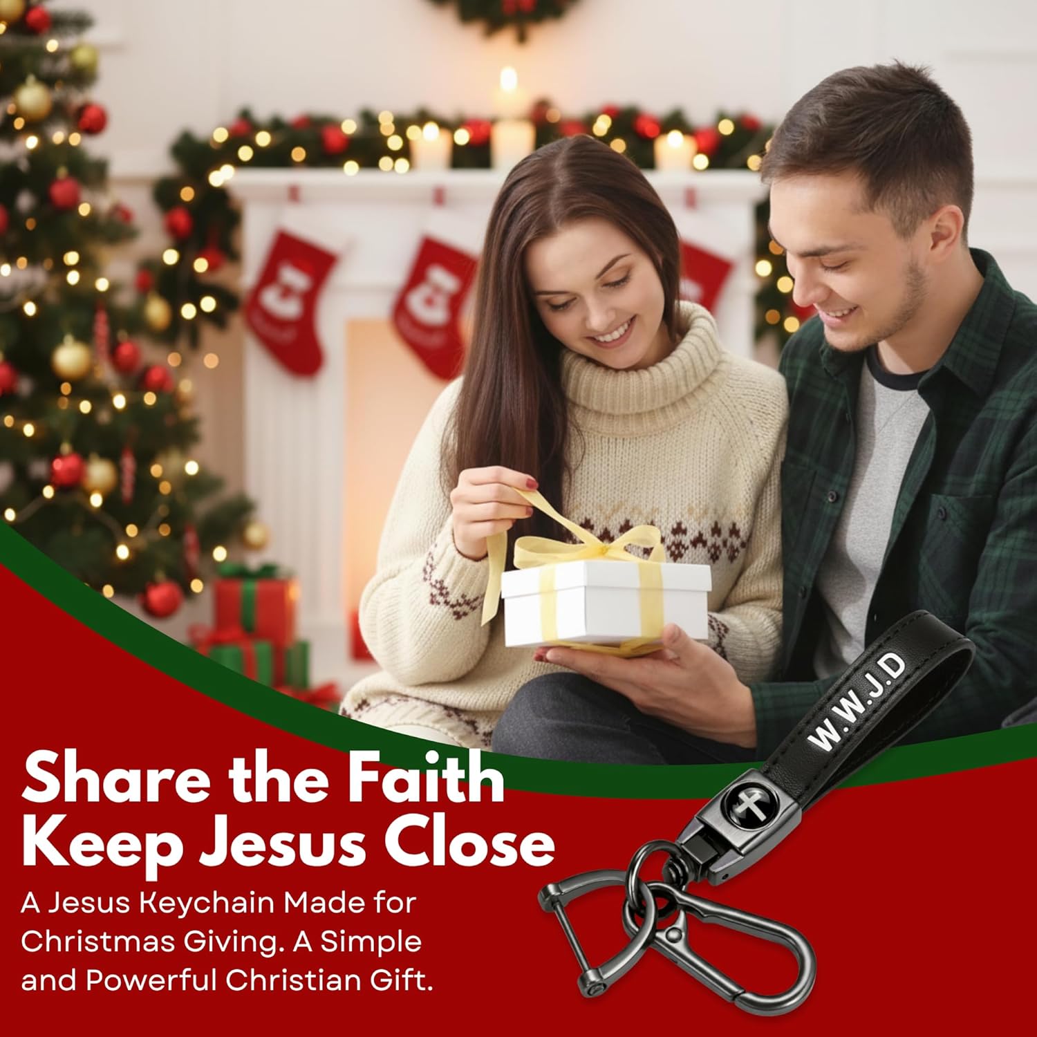 Christian Leather Cross Keychain for Men & Women - God Is Greater Than the Highs and Lows Key Ring, Faith Gift - Image 4