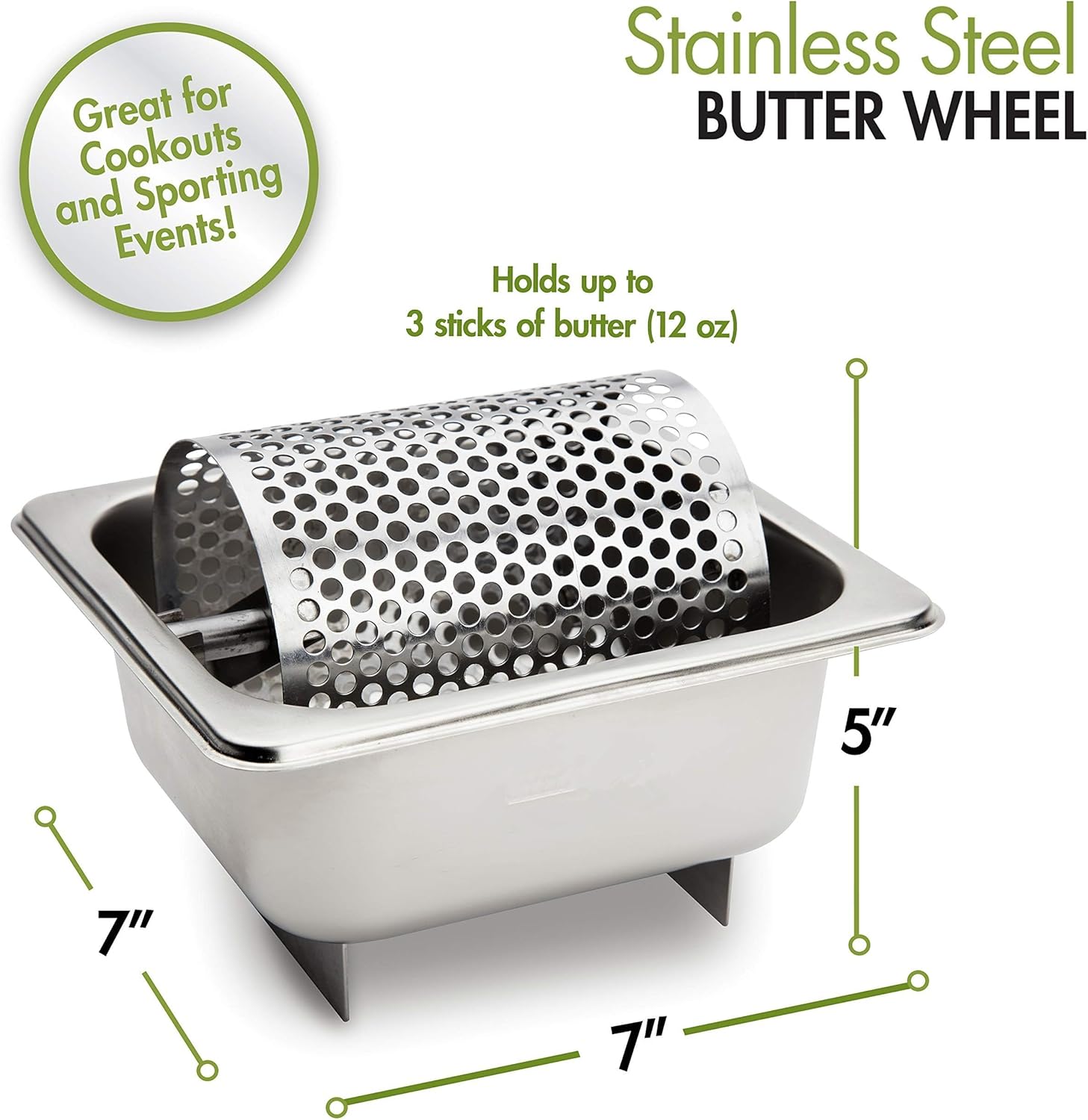 Stainless Steel Butter Spreader Wheel, Butter Wheel Butter Roller, Butter Roller to Spread Butter Evenly, Butter Dispenser for Shop Kitchen Cornbread Steaks