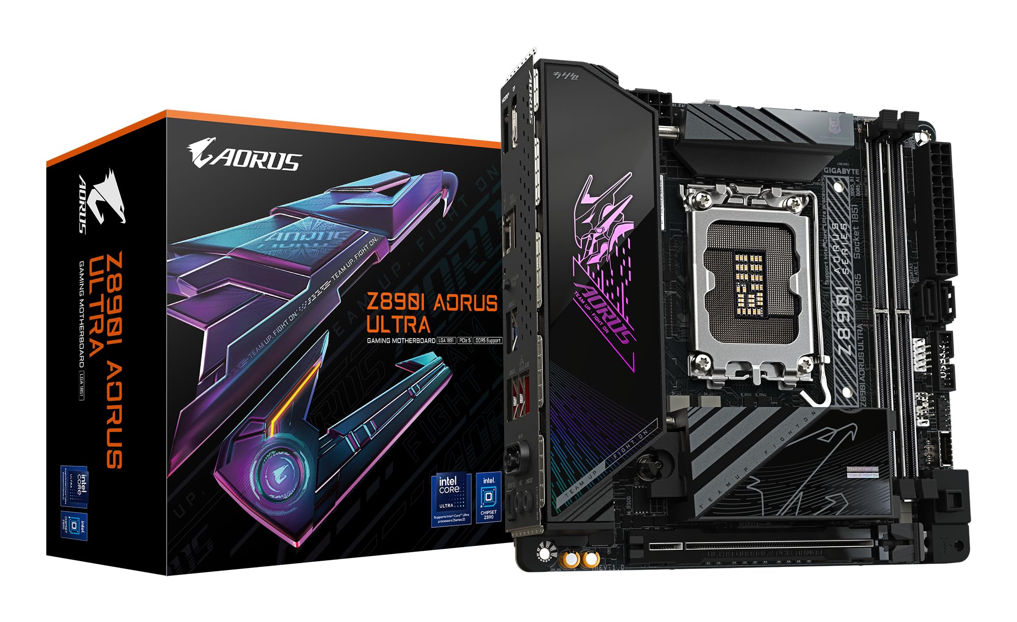 GIGABYTE Scheda madre Z890I AORUS ULTRA - Supporta CPU Intel Core Ultra (Serie 2), 8+1+2 fasi VRM, fino a 8800MHz DDR5 (OC), 1xPCIe 5.0 + 1xPCIe 4.0, Wi-Fi 7, LAN 2.5GbE, Thunderbolt 4