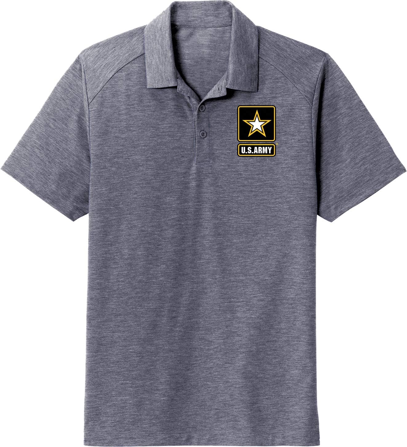 US Army Tri Blend Wicking Polo Pocket Print