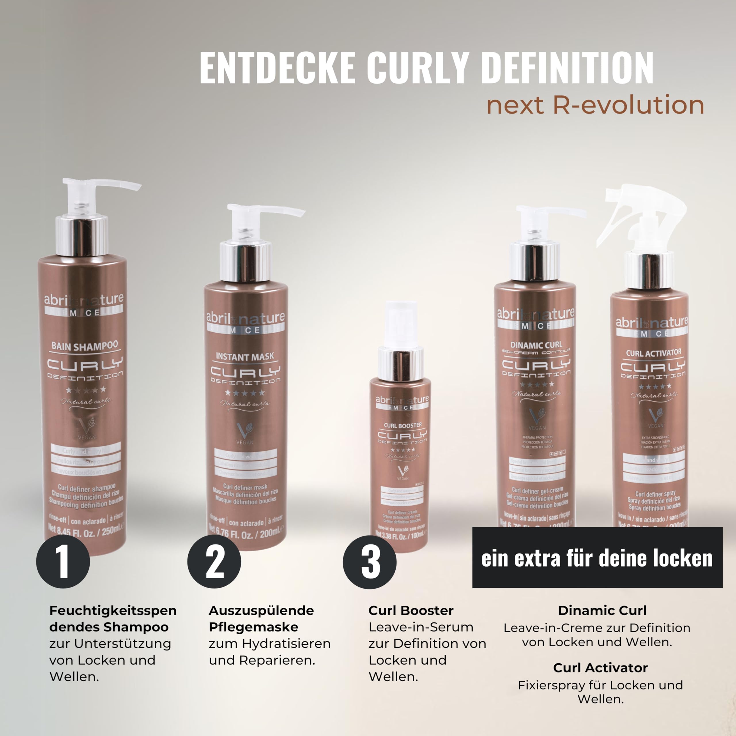 abril et nature - Haarmaske Locken, Curly Definition Mask, Für Lockiges & Welliges Haar, Anti Frizz & Hitzeschutz für Haare, Professional Conditioner Locken, 1000 ml