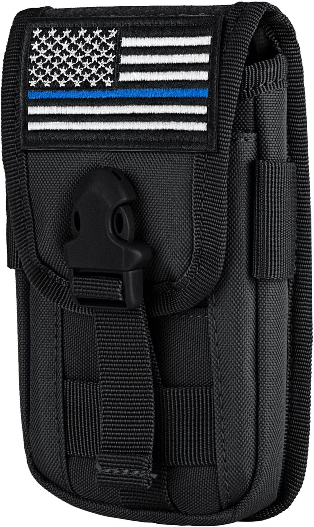 IronSeals Tactical Cell Phone Holster Pouch with US Flag Patch - One Size