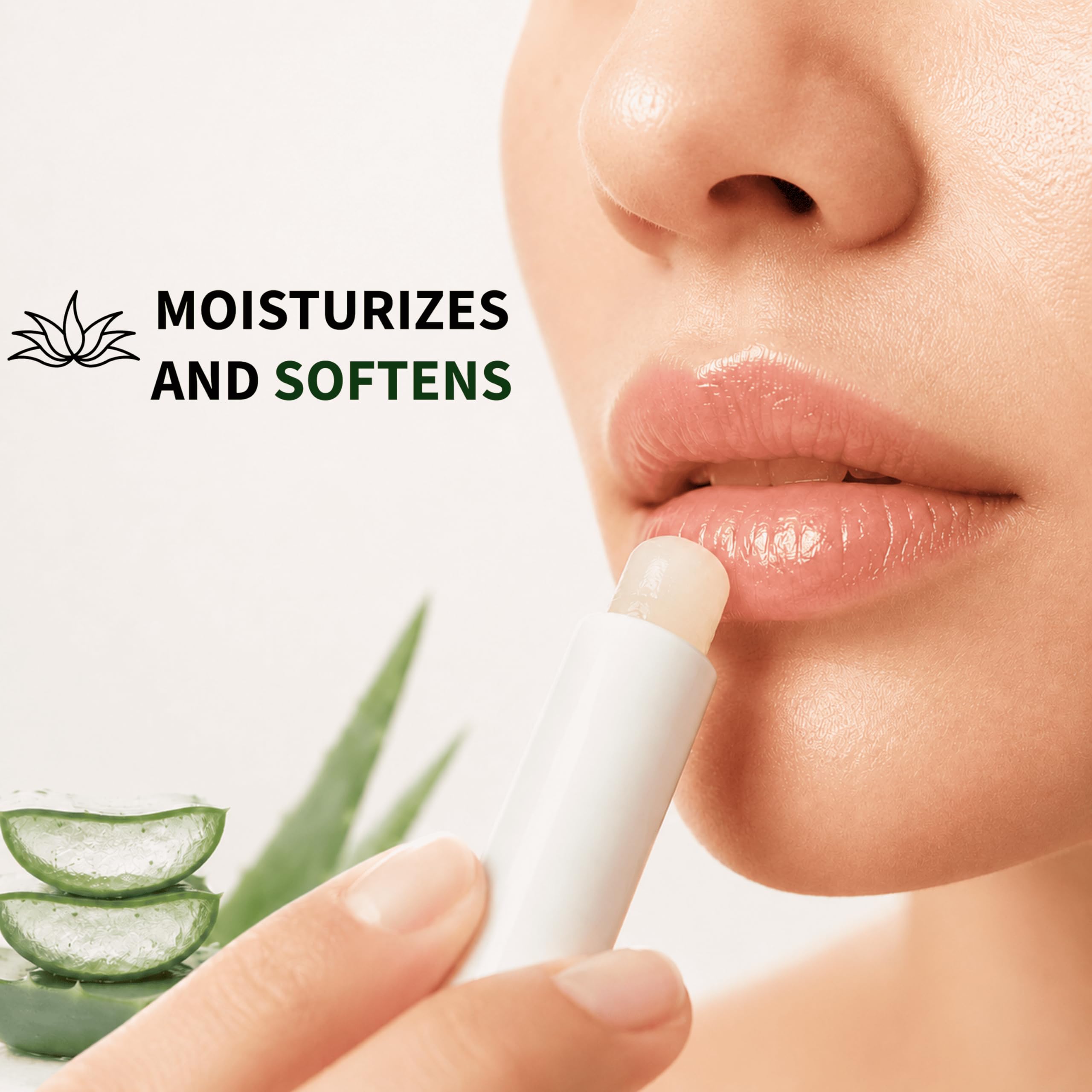Balsamo Labbra Aloe Vera SPF 15 | 5 unità | Stick Labbra Idratante con Filtro Solare | Cura Quotidiana per Labbra Secche | Texture Morbida Non Appiccicosa | Ideale Estate e Inverno