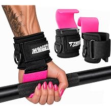 Weight Lifting Hooks with D-Ring, Gym Hooks for Cable & Deadlifts