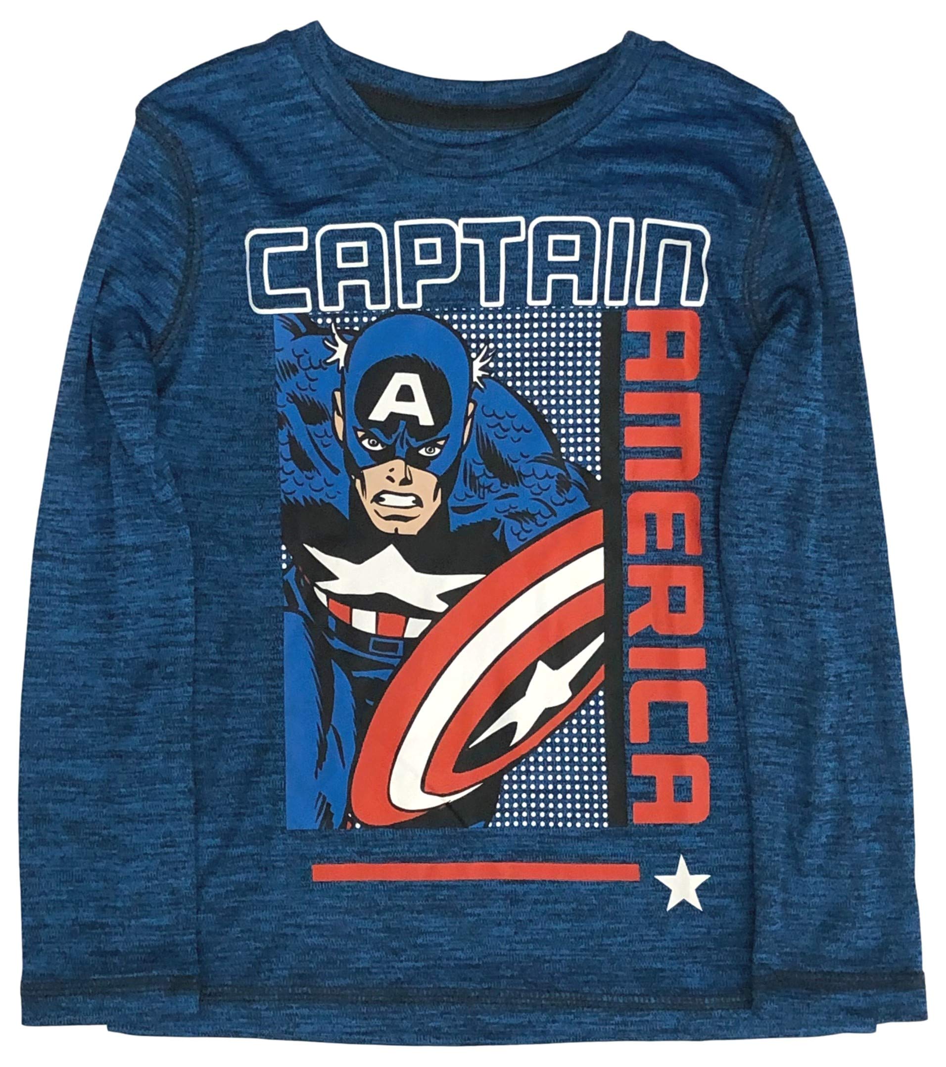 Jumping BeansBoys Long Sleeve Blue Active Captain America T-Shirt Tee Shirt