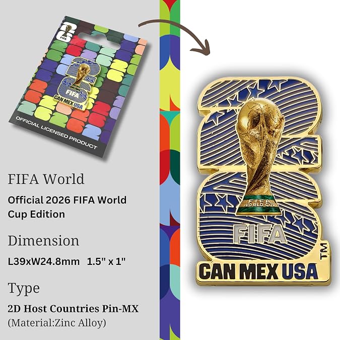 Official FIFA World Cup 2026 Edition Specialty Pins - Historical - Timeless Collectors Item - Premium Weighted Zinc Alloy