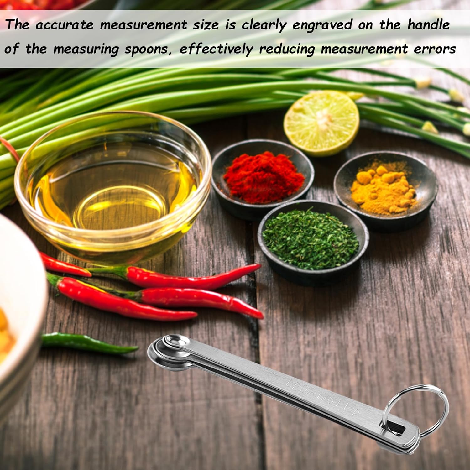 5 Pcs Mini Measuring Spoon Set, Premium Stainless Steel, Baking & Cooking Tools