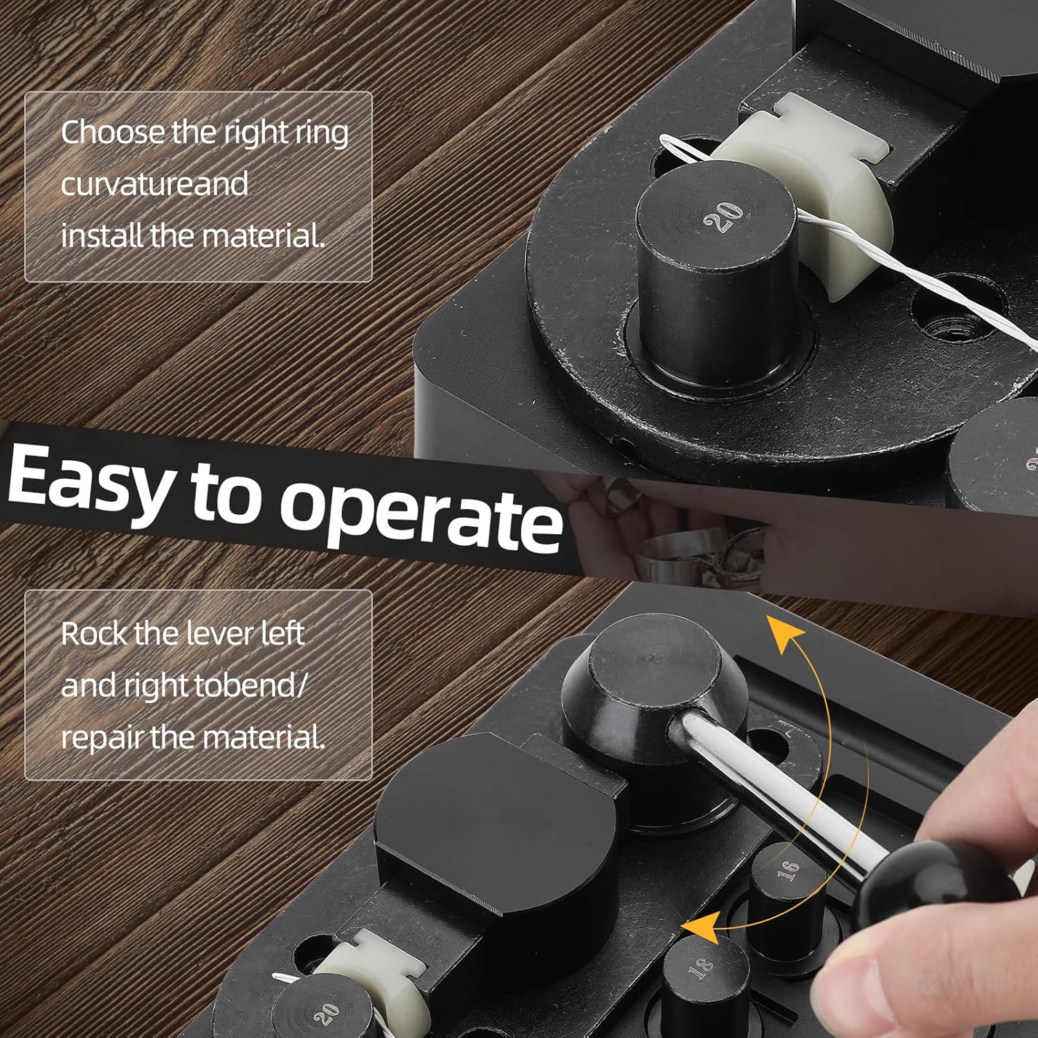 aienvh Ring Bending Tool - Ring Press,Spoon Ring Making Kit,Ring Press Machine,Bending Tool for Spoon Rings,Ring Making Kit for Adults