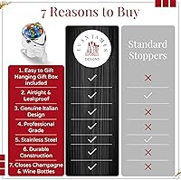 Vista 9 de Tapón de vino y tapón de champán todo en uno – sello patentado, conserva las burbujas y el sabor de los vinos Prosecco, blancos y tintos. 1 tapón