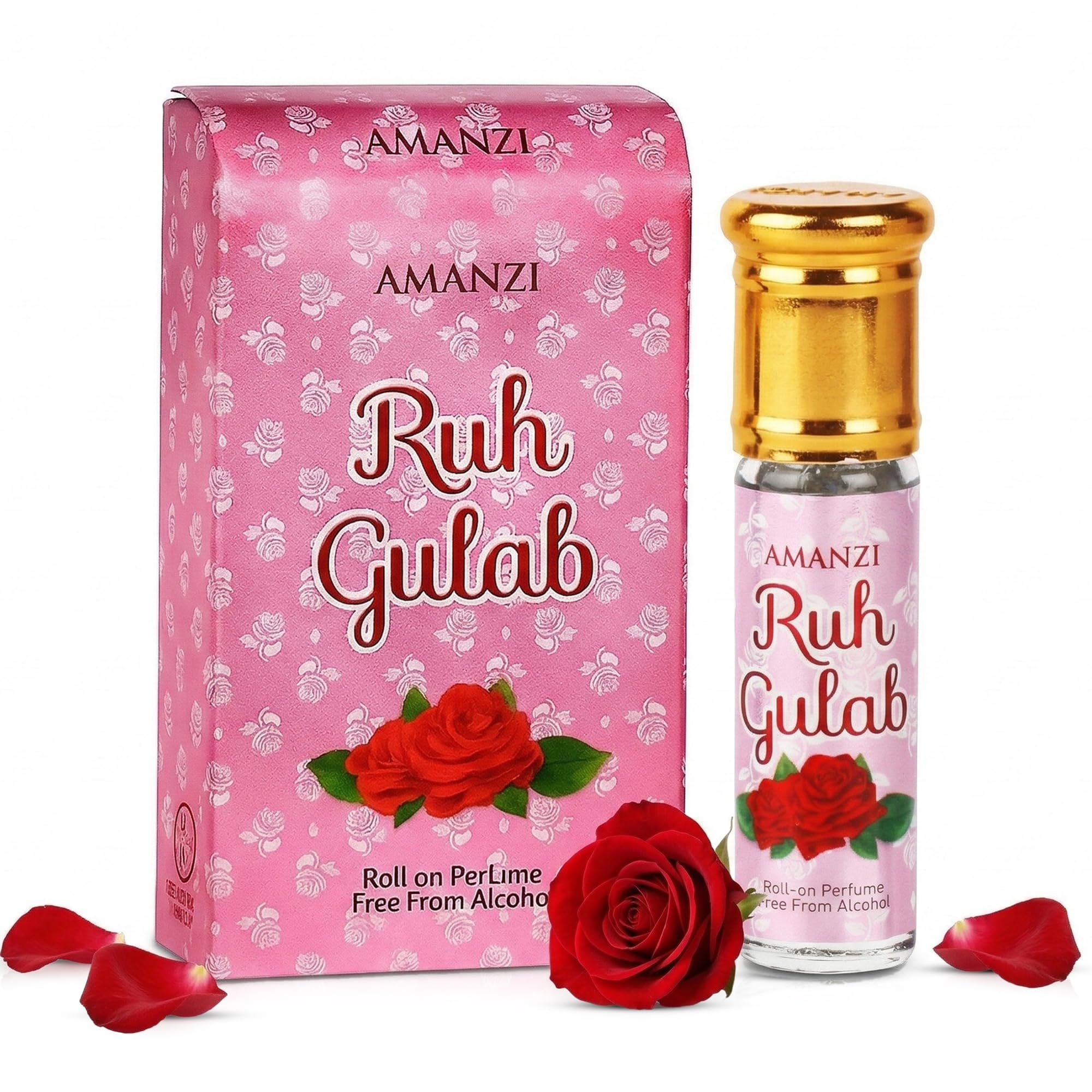 AMANZI Ruh Gulab Attar Roll-On for Men & Women | Alcohol-Free, Long-Lasting Fragrance Oil | Fresh Rose & Woody Perfume | 6ml | Pack of 1-image-38