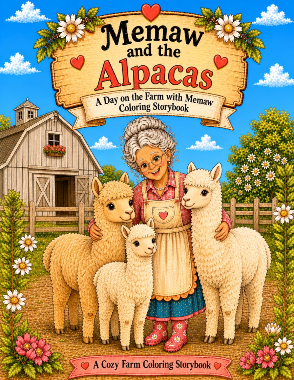 Memaw and the Alpacas: A Day on the Farm with Memaw Coloring Storybook