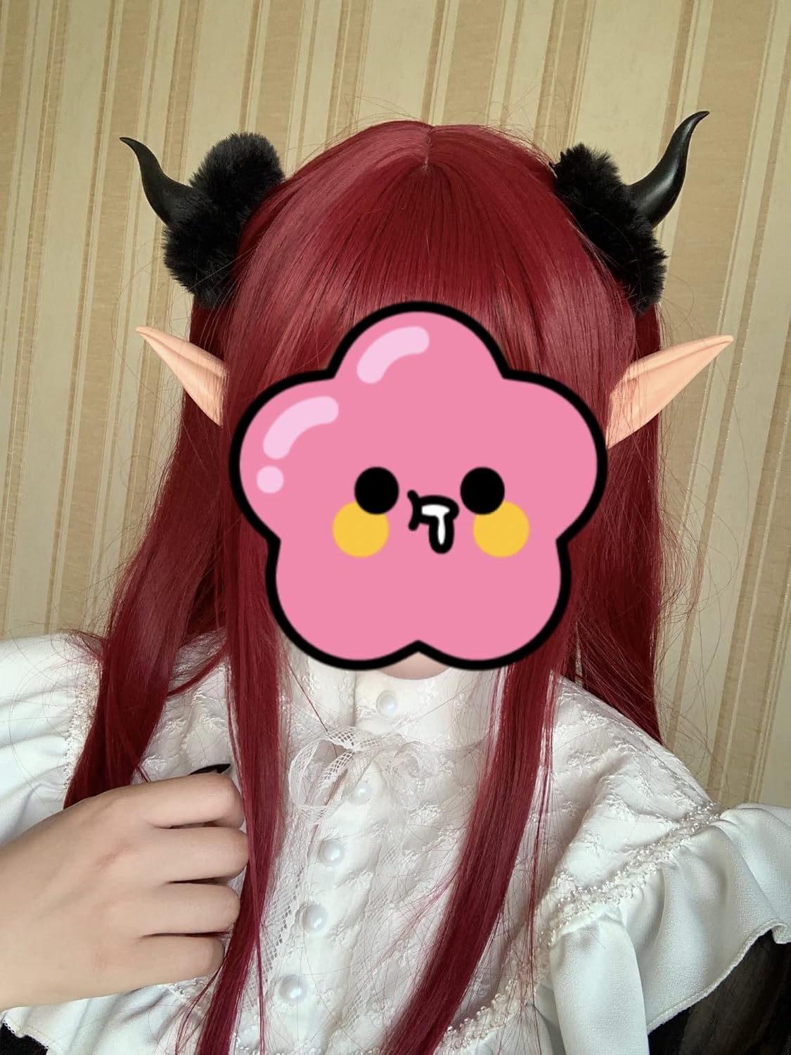 Dark Gothic Devil Horns Ghost Hairpin Edge Hair clips Skull Butterfly Bat Ear Costume Halloween Cartoon Hair Accessories (Black Devil horns) - Image 3