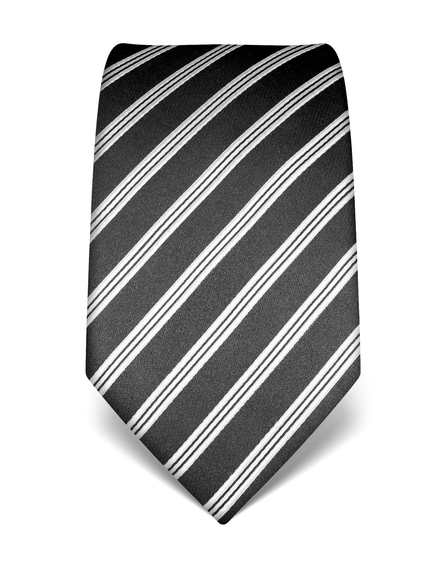 Vincenzo Boretti Herren Krawatte reine Seide gestreift edel Männer-Design zum Hemd mit Anzug für Business Hochzeit 8 cm schmal/breit