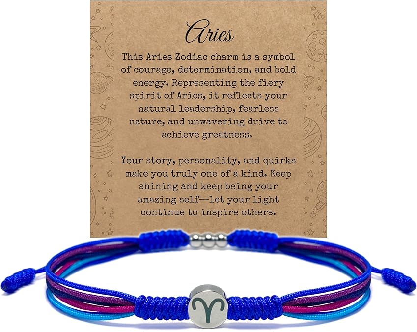 12 Constellations Healing Zodiac Glaxy Luck and Protection Bracelet, Happy Birthday Bracelet, Kabbalah Red String Lucky Gift, Inspirational for Her and Him