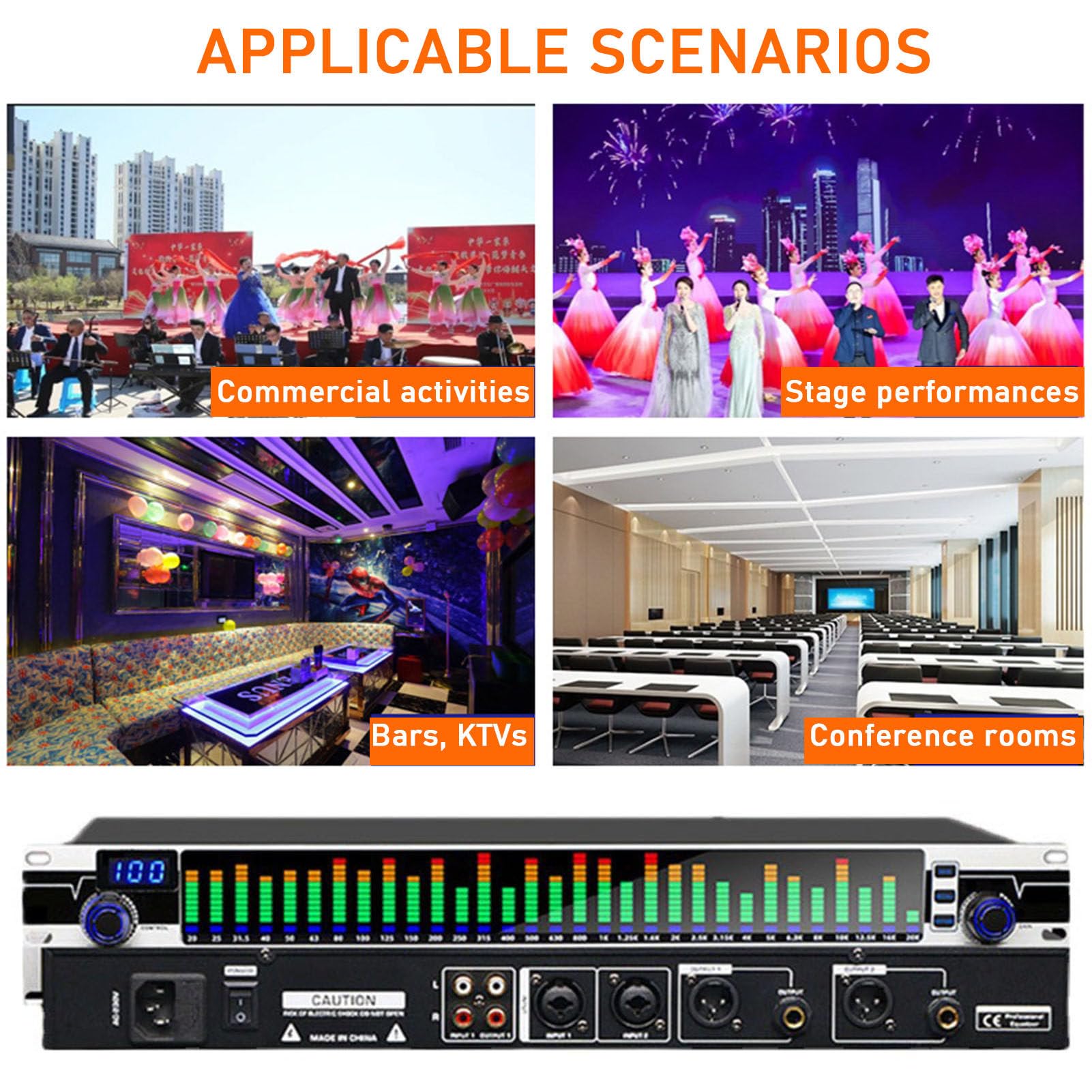 Ecualizador Digital De 31 Bandas, Ecualizador Gráfico Estéreo, Analizador De Espectro Musical, Reducción De Ruido