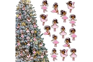 30PCS Black Girl Ballerina Christmas Ornaments