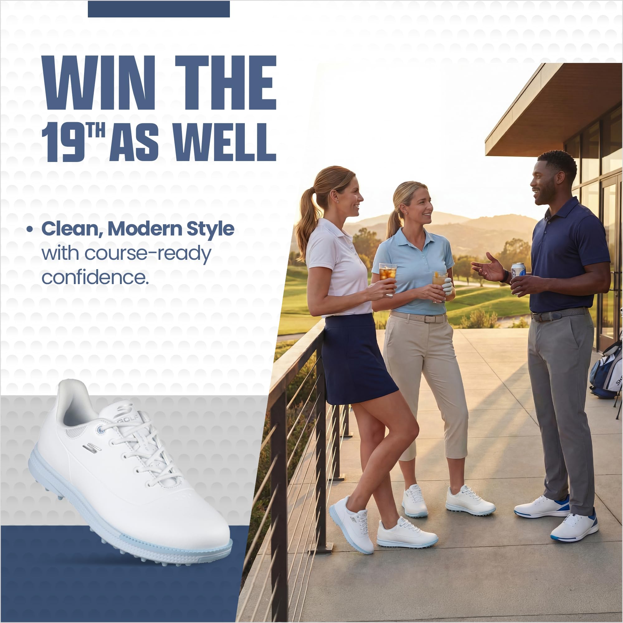 Skechers Go Golf Jasmine 2 GF Waterproof Lace Up Golf Shoes For Women Zapatos de golfMujer