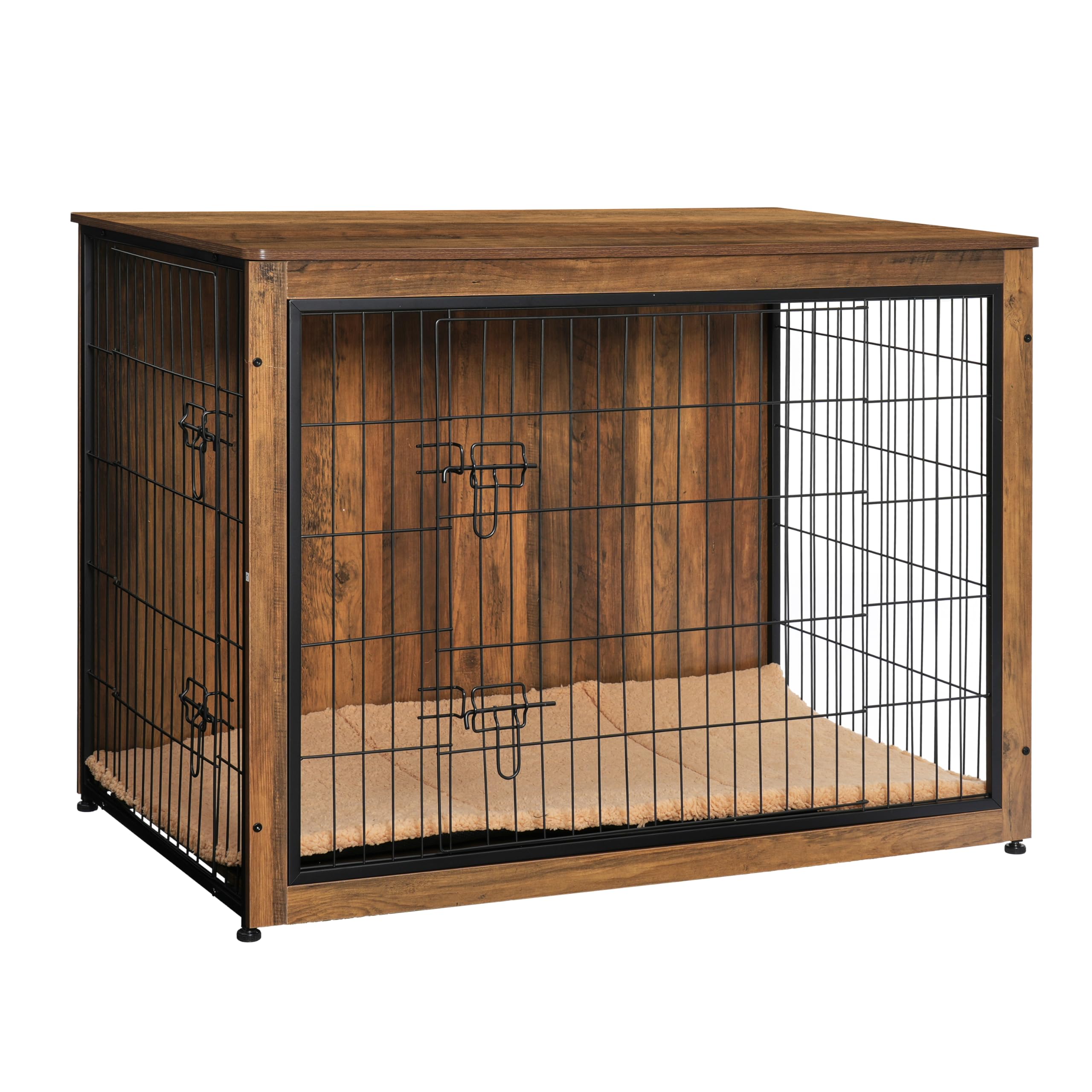 Dwanton 43.3 Dog Crate Furniture Warm Brown