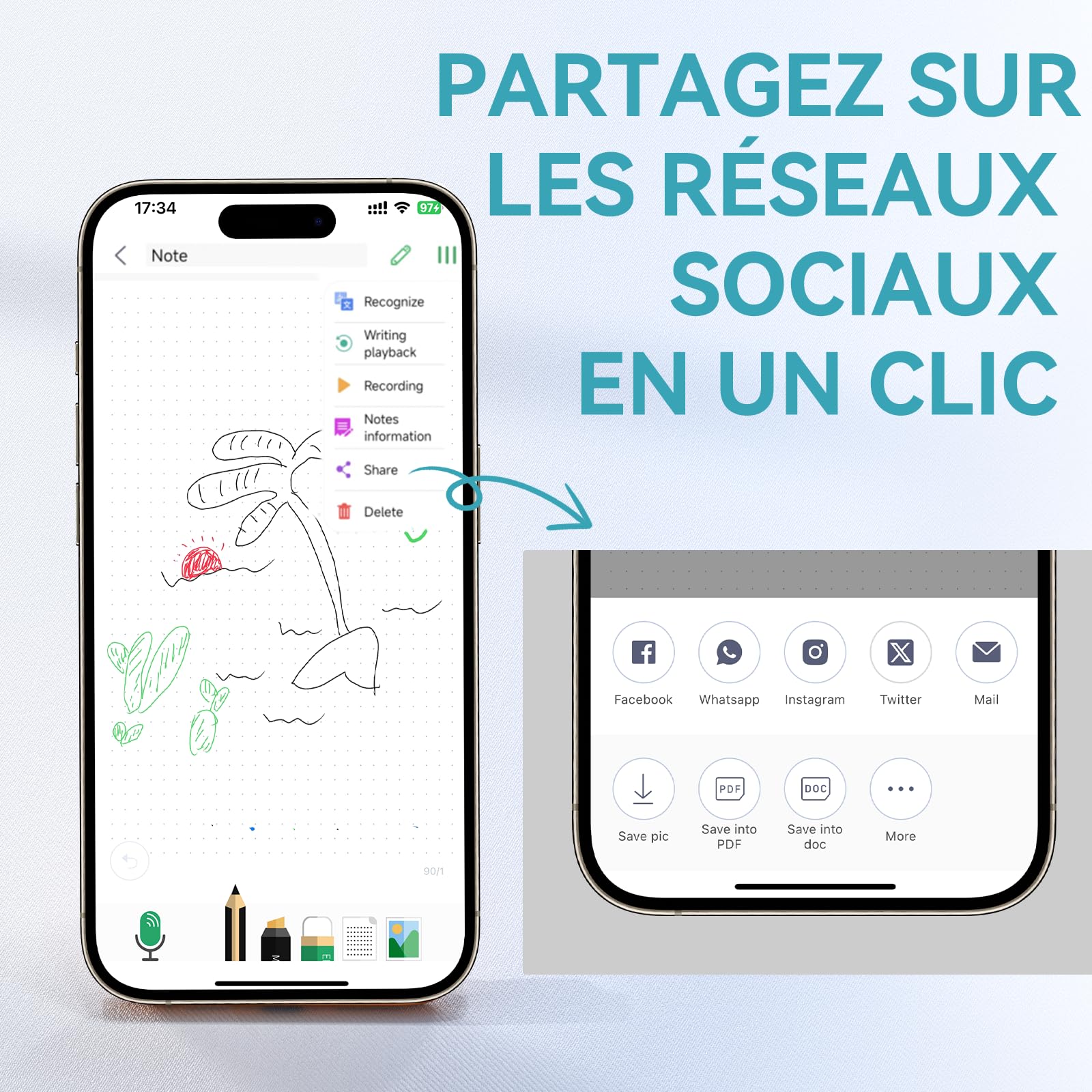 NEWYES Syncpen 4.0 Set - Stylo Numérique & Bloc Notes Numérique Effaçable & Tablette Note Manuscrite, Transfert Bluetooth & OCR pour Notes, Idéal pour Étudiants et Professionnels