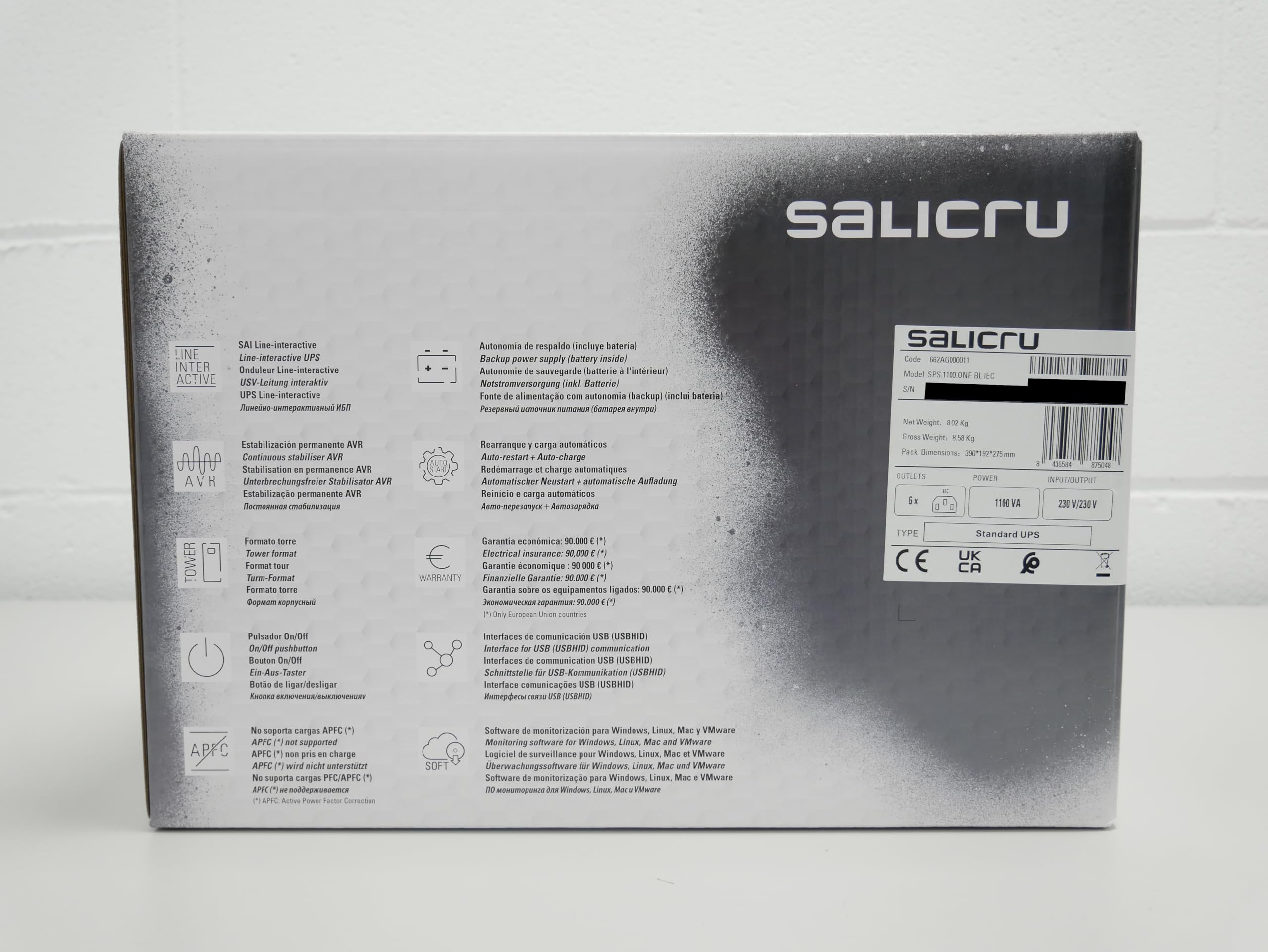 Salicru SPS 1100 ONE BL IEC – 1100 VA Line-interactive Uninterruptible Power Systems (UPS) (Socket type IEC)