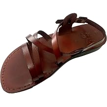 LION OF JUDAH MARKET Biblical Style 02 Unisex Adults Genuine Leather Flip Flops Jesus Sandals